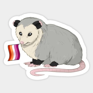 Lesbian Pride Opossum Sticker